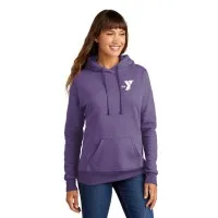 Ladies Core Fleece Pullover Hooded Sweatshirt  -  Screen Printed w/ Left Chest Y Logo